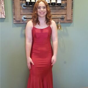 Elegant Red Evening Gown